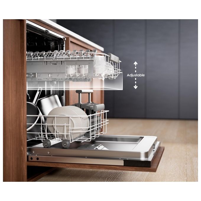 Electrolux EEA47201IX Lavastoviglie da Incasso a Scomparsa parziale 13 coperti Classe energetica E 8 programmi Motore Inverter Tecnologia AirDry 60 cm Frontalino Inox Antimpronta