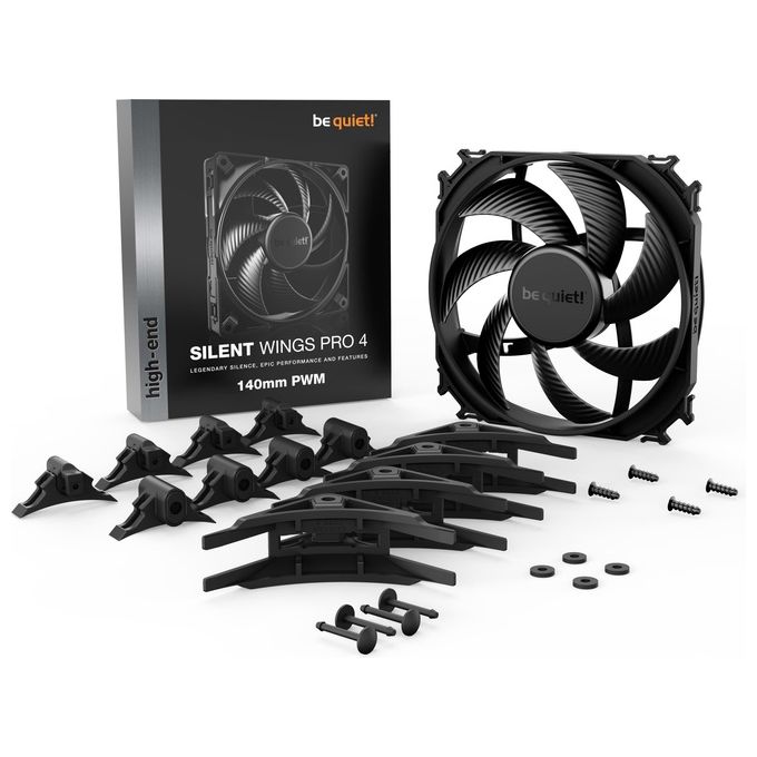 Be Quiet! Silent Wings Pro 4 140mm Pwm Case per Computer Ventilatore 14cm Nero