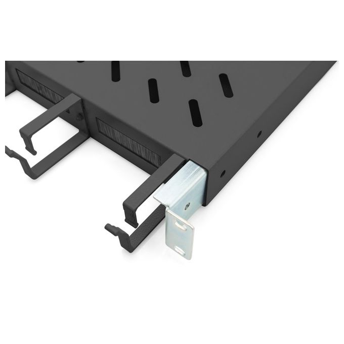 Digitus Ripiano per Armadi Rack 19'' con Gestione Cavi per Armadi 800mm Colore Nero
