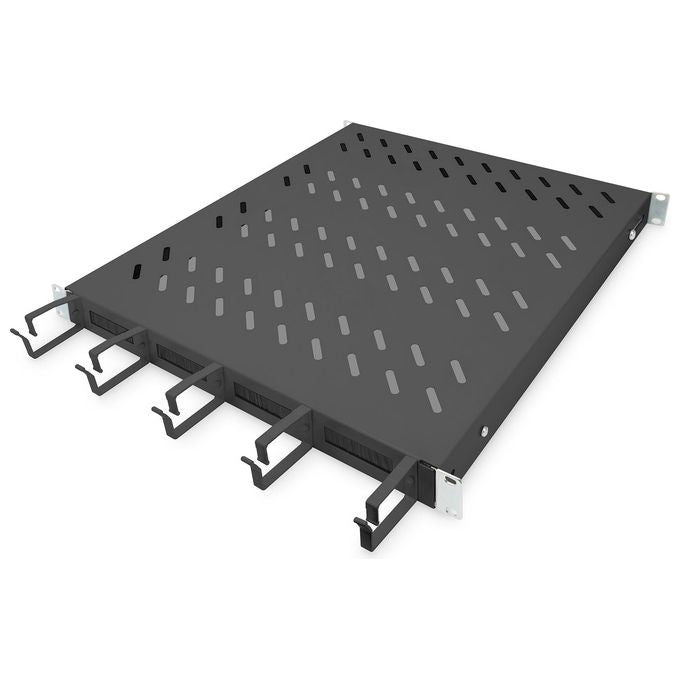Digitus Ripiano per Armadi Rack 19'' con Gestione Cavi per Armadi 800mm Colore Nero