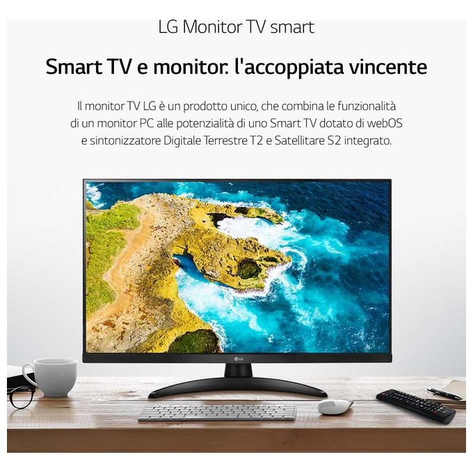 LG 27TQ615SP Smart TV 27 Pollici Full HD con webOS colore Nero
