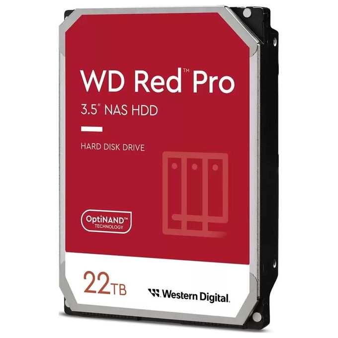 WD Red Pro 22Tb per NAS Hard Disk Interno da 3.5” 7200 RPM Class SATA 6 GB-s CMR Cache da 512Mb