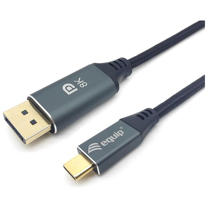 Equip Cavo e Adattatore Video 1mt Usb Tipo-c DisplayPort Grigio