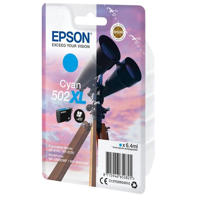 Epson Cartuccia d'Inchiostro Ciano 502XL