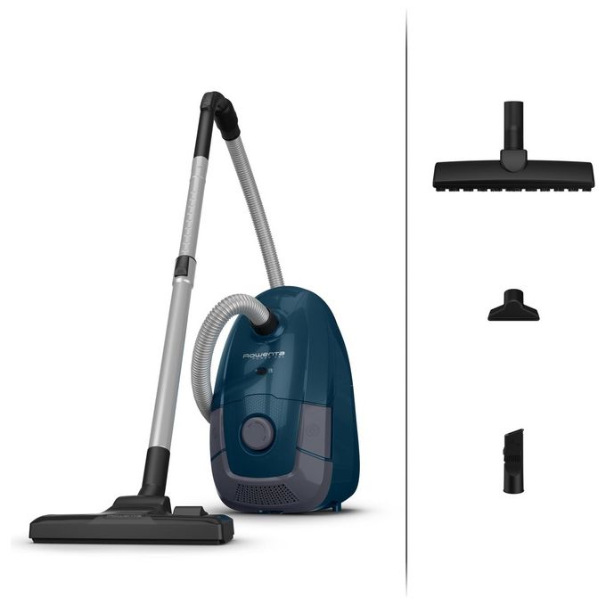 Rowenta RO3126 Power XXL Aspirapolvere con Sacchetto Blu Scuro-Grigio