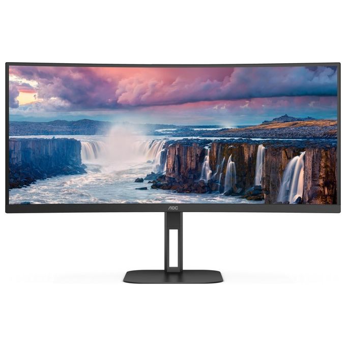 AOC V5 CU34V5C Monitor Pc 34'' 3440x1440 Pixel Wide Quad Hd Led Nero