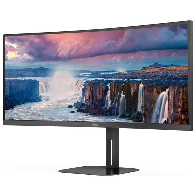 AOC V5 CU34V5C Monitor Pc 34'' 3440x1440 Pixel Wide Quad Hd Led Nero