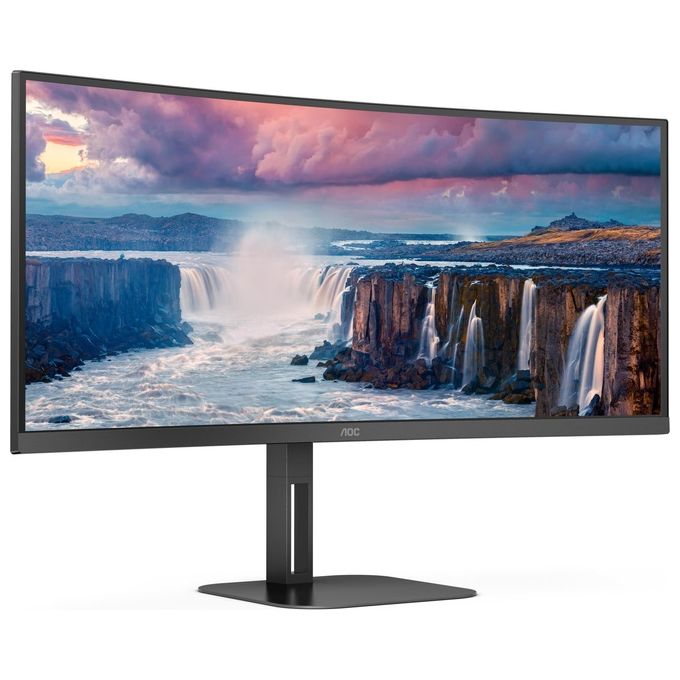 AOC V5 CU34V5C Monitor Pc 34'' 3440x1440 Pixel Wide Quad Hd Led Nero