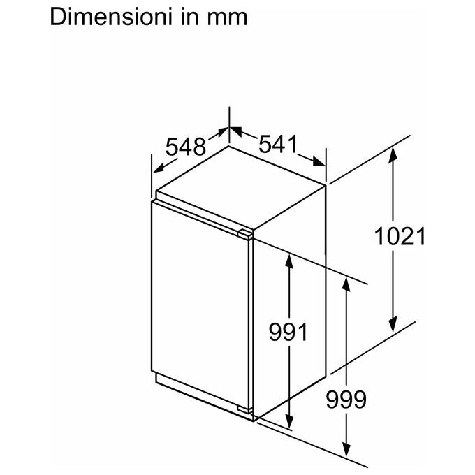 Bosch KIR31VFE0 Serie 4 Frigorifero Monoporta Capacita' 165 Litri Classe Energetica E Ventilato MultiBox XXL FreshSense 102.5 cm Bianco