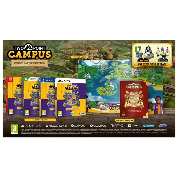 Deep Silver 1090563 Two Point Campus - Enrolment Edition Videogioco Simulazione Piattaforma PlayStation 5 Lingua Italiano colore Nero