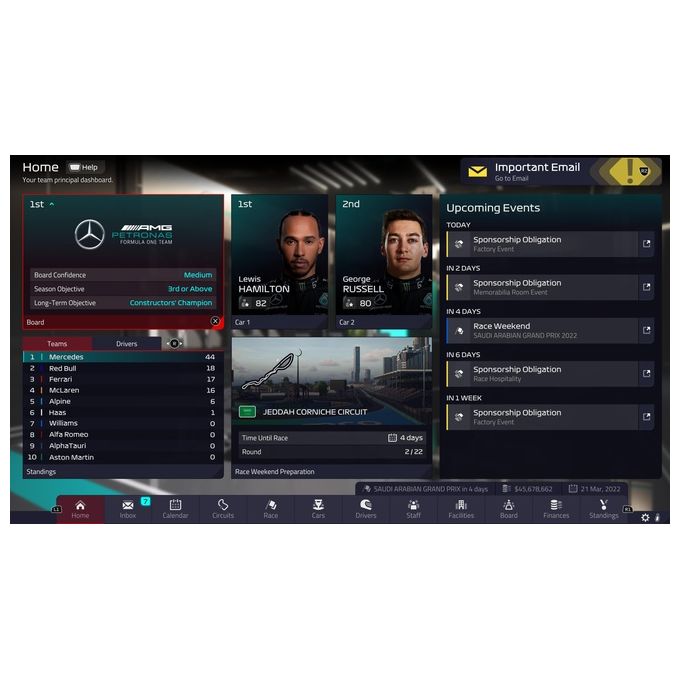 Fireshine Games F1 Manager 2022 Videogioco PlayStation 5 Simulazione F1 Edizione Standard