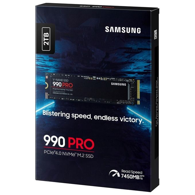 Samsung MZ-V9P2T0B 990 PRO Ssd Interno da 2Tb compatibile con PlayStation 5 PCIe 4.0 x4 NVMe M.2