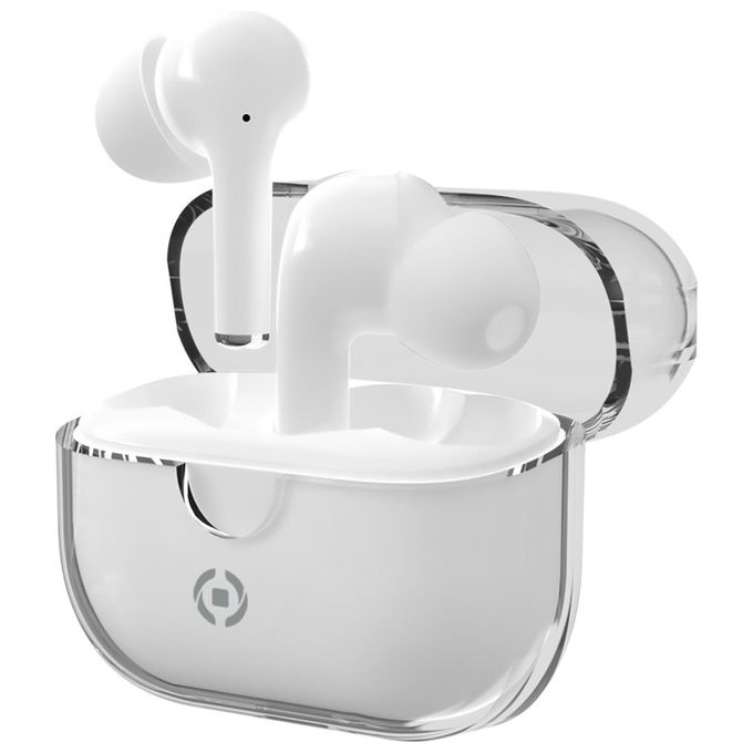 Celly Auricolari True Wireless In-Ear Trasparente-Bianco