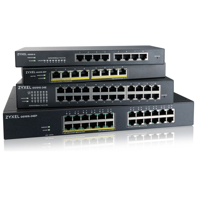 Zyxel GS1915-24EP Gestito L2 Gigabit Ethernet 10-100-1000 Supporto Power Over Ethernet 1U Nero