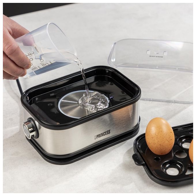 Princess 262046 Pentolino per Uova 6 Uova 400W Nero-Argento