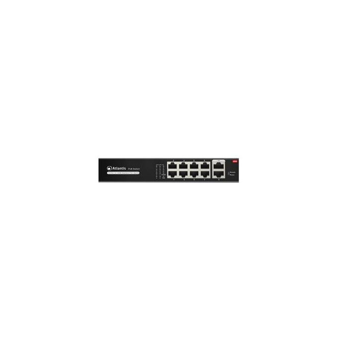 Atlantis Land NetPower F10PoE8 Non Gestito Fast Ethernet 10-100 Supporto Power over Ethernet Nero