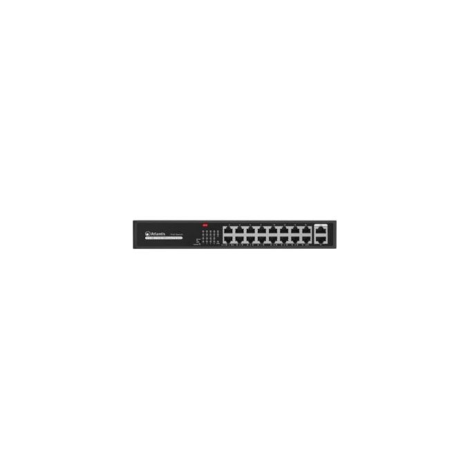Atlantis Land NetPower G18PoE16 Non Gestito Fast Ethernet 10-100 Supporto Power over Ethernet Nero