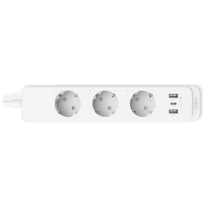 TP-Link Tapo P300 3 Prese AC Type F (CEE 7-4) 1.5mt 3 2300W Bianco