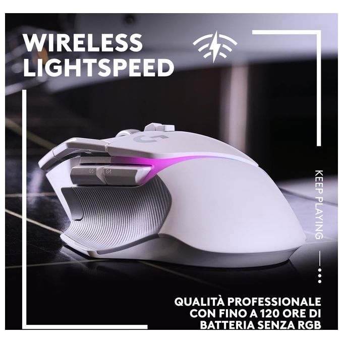 Logitech G502 X Plus Mouse Gaming Wireless Lightspeed Rgb  Logitech Blue Yeti Kit Game Streaming con Microfono Gaming Usb Yeti Bianco