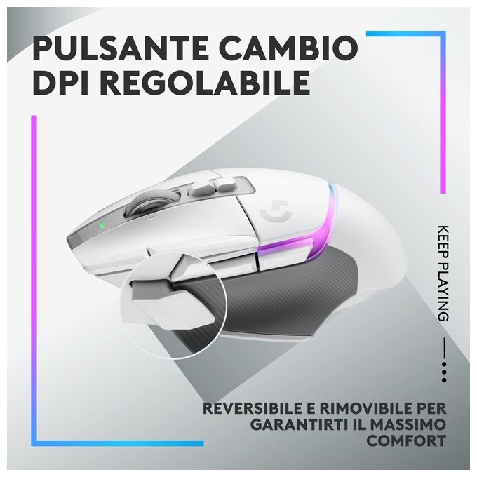 Logitech G502 X Plus Mouse Gaming Wireless Lightspeed Rgb  Logitech Blue Yeti Kit Game Streaming con Microfono Gaming Usb Yeti Bianco