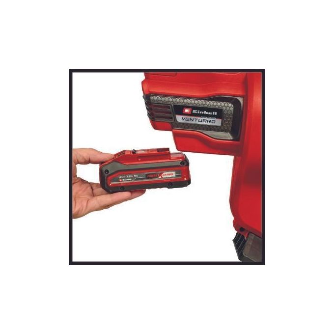 Einhell VENTURRO 18-210 Soffiatore di Foglie Cordless 210 km-h in Nero e Rosso per Giardino e Esterni
