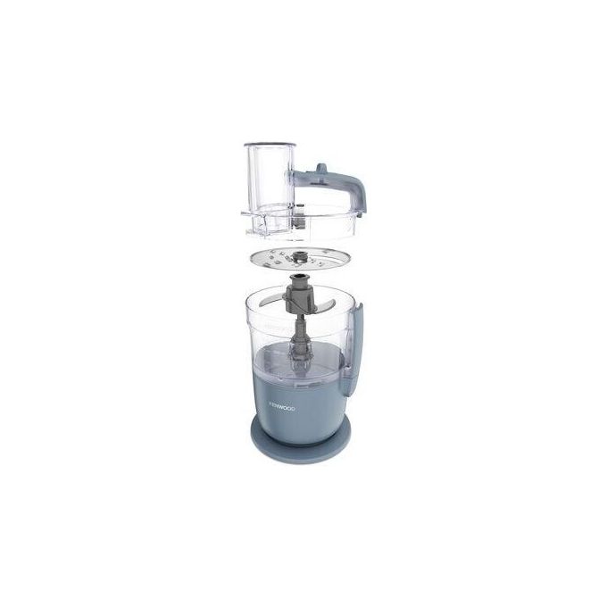 Kenwood MultiPro Go FDP22.130GY - Robot da cucina multifunzione, capacita' ciotola 1,3 L, potenza 650 W, velocita' 2 + Pulse, accessori inclusi (lama inox, disco 4 mm), funzioni tritare-sminuzzare-grattugiare-affettare, Blu-grigio