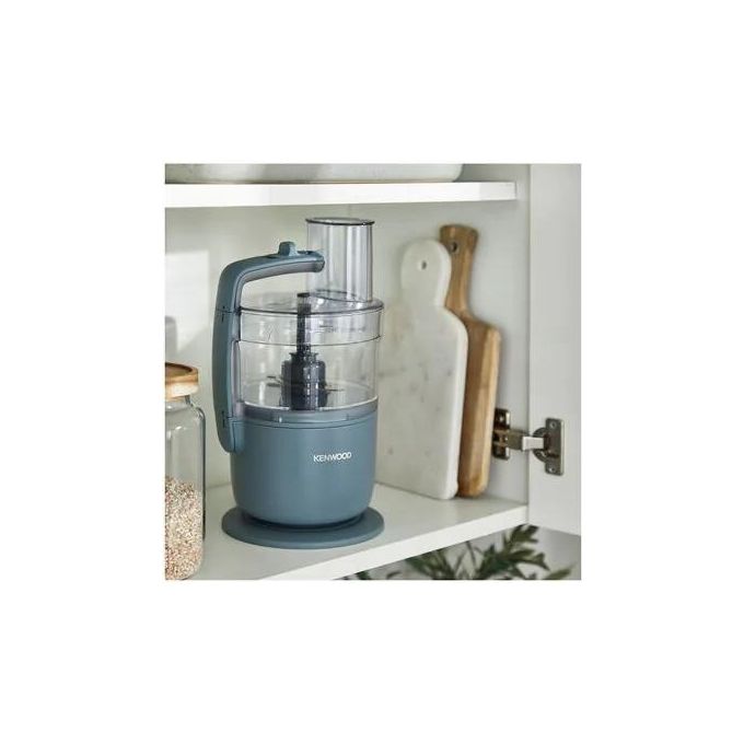 Kenwood MultiPro Go FDP22.130GY - Robot da cucina multifunzione, capacita' ciotola 1,3 L, potenza 650 W, velocita' 2 + Pulse, accessori inclusi (lama inox, disco 4 mm), funzioni tritare-sminuzzare-grattugiare-affettare, Blu-grigio
