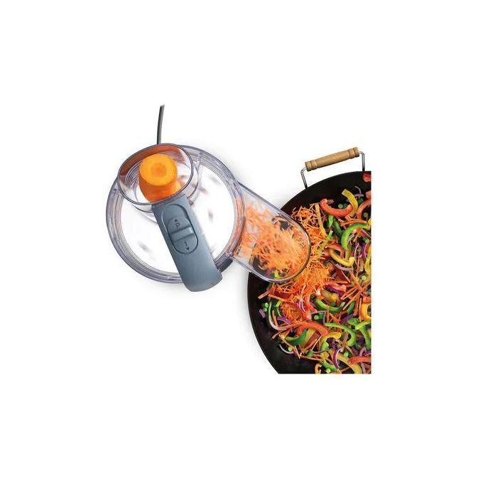 Kenwood MultiPro Go FDP22.130GY - Robot da cucina multifunzione, capacita' ciotola 1,3 L, potenza 650 W, velocita' 2 + Pulse, accessori inclusi (lama inox, disco 4 mm), funzioni tritare-sminuzzare-grattugiare-affettare, Blu-grigio