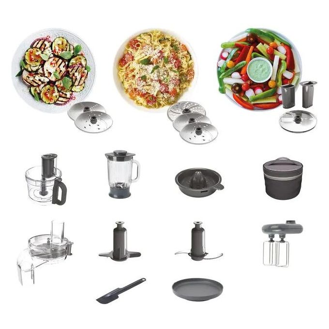 Kenwood FDM72.990SS Multipro XL Weigh Robot da Cucina 1000W 3 Litri
