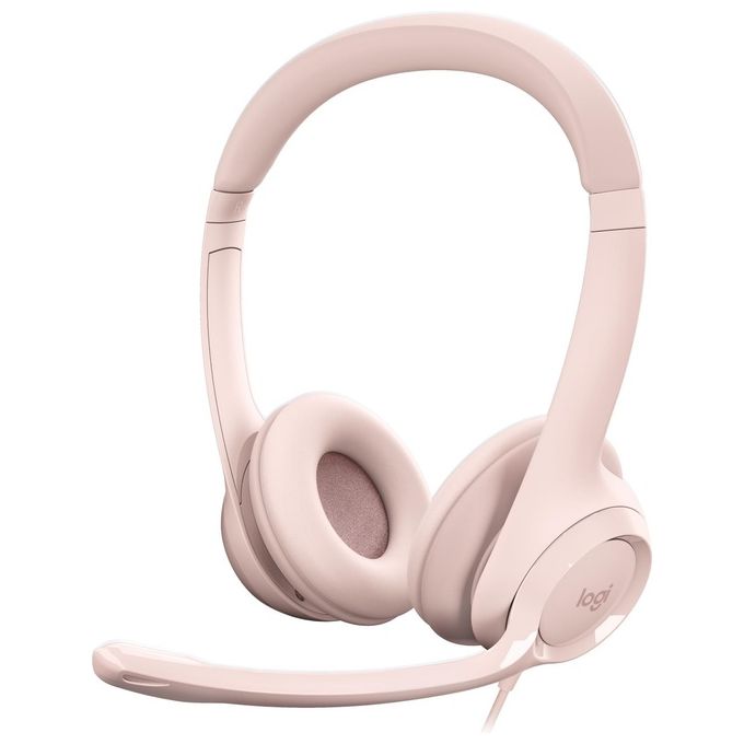 Logitech H390 Auricolare Cablato a Padiglione Ufficio USB Tipo A Rosa
