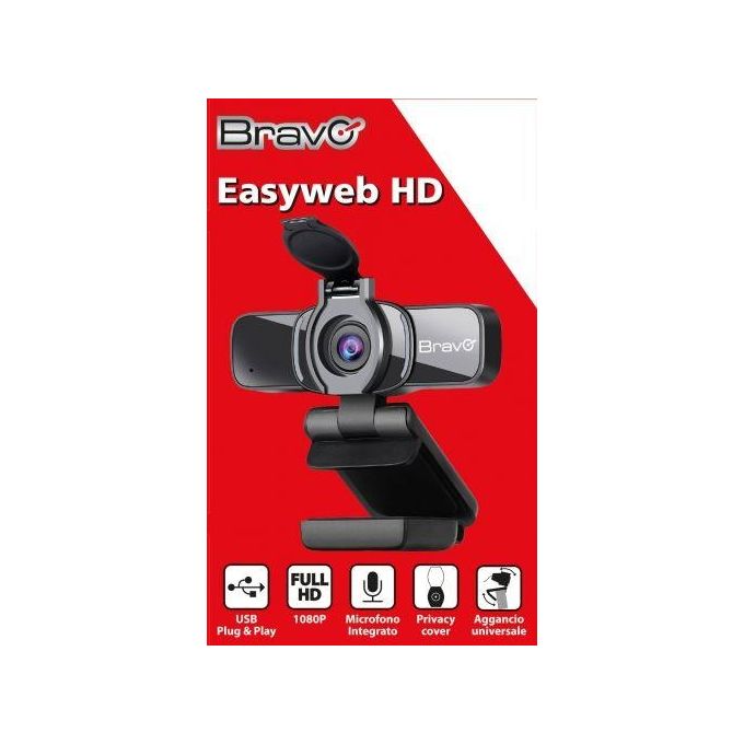 Bravo 92902925 Web Cam per Pc Easy Web Full Hd
