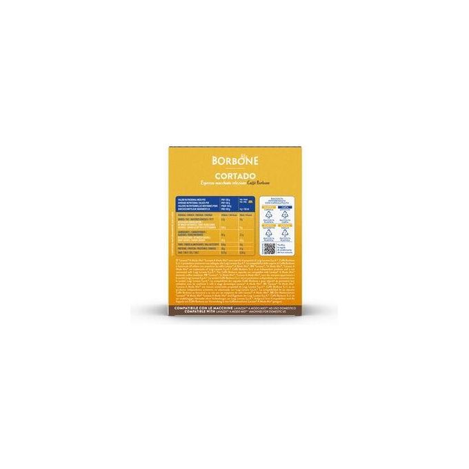 Caffe' Borbone capsule Cortado compatibili Lavazza A Modo Mio caffe' macchiato 16 pezzi