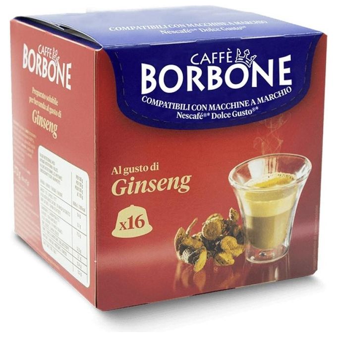 Borbone Dolce Re Superginseng Sacchetto 16 Capsule Compatibili Dolce Gusto
