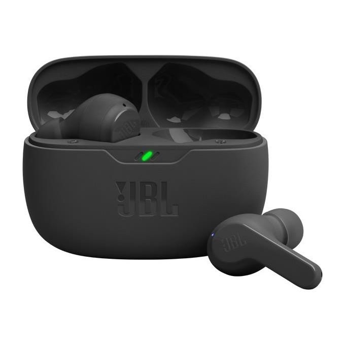 JBL Wave Beam Auricolari Wireless In-Ear Bluetooth Waterproof IP54 e Antipolvere IPX2 Deep Bass Sound Tecnologia Smart Ambient e Voice Aware Fino a 32 h di Autonomia Nero