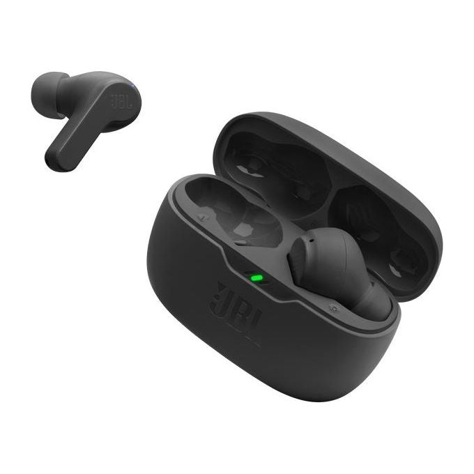 JBL Wave Beam Auricolari Wireless In-Ear Bluetooth Waterproof IP54 e Antipolvere IPX2 Deep Bass Sound Tecnologia Smart Ambient e Voice Aware Fino a 32 h di Autonomia Nero