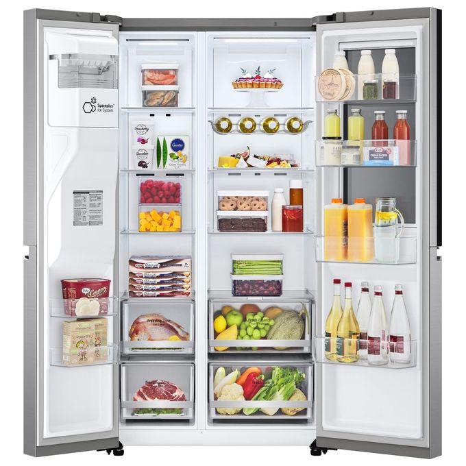 LG GSXV80PZLE Frigorifero Side-by-Side Instaview Door-in-Door Capacita' 635 Litri Classe Energetica E Total No Frost Wi-Fi  Inox Dispenser con allaccio