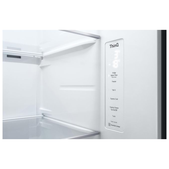 LG GSXV80PZLE Frigorifero Side-by-Side Instaview Door-in-Door Capacita' 635 Litri Classe Energetica E Total No Frost Wi-Fi  Inox Dispenser con allaccio