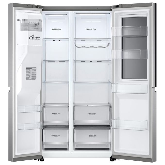 LG GSXV80PZLE Frigorifero Side-by-Side Instaview Door-in-Door Capacita' 635 Litri Classe Energetica E Total No Frost Wi-Fi  Inox Dispenser con allaccio