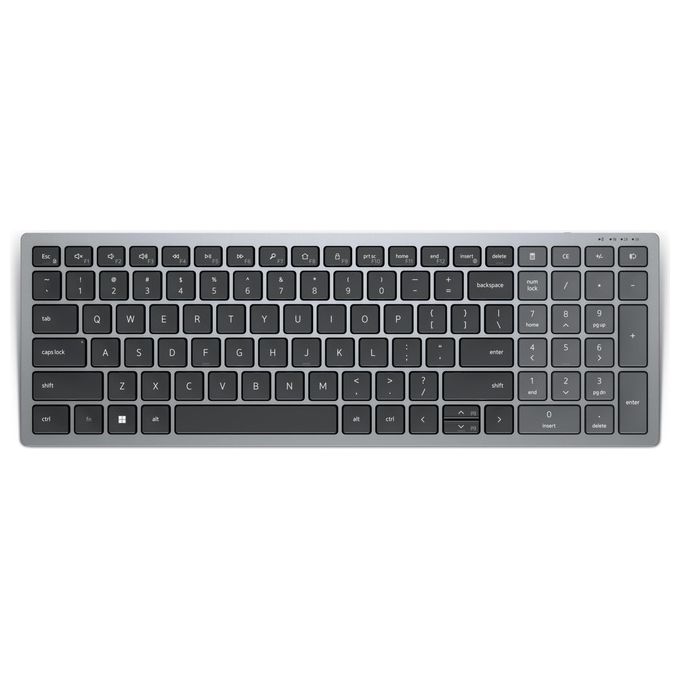 Dell KB740 Tastiera Rf Senza Fili  Bluetooth Qwerty Italiano Grigio-Nero