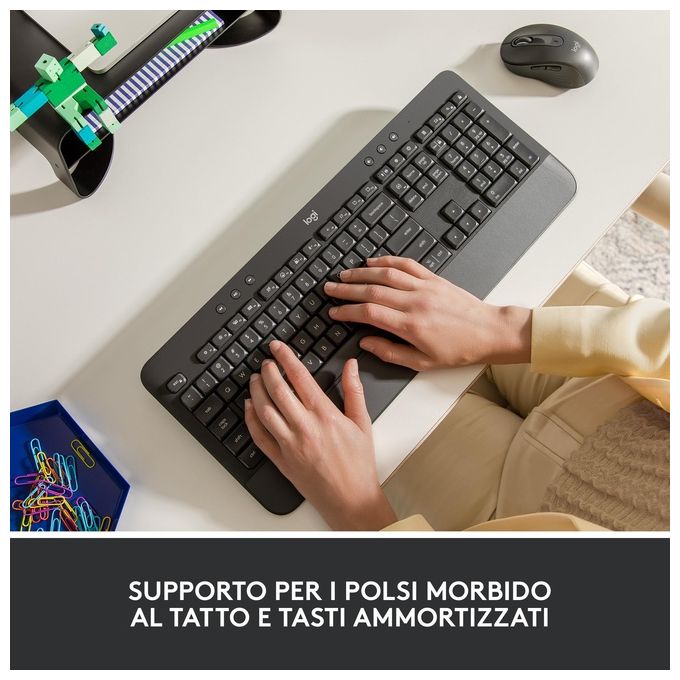 Logitech Signature K650 Tastiera Rf Senza Fili  Bluetooth Qwerty Italiano Grafite