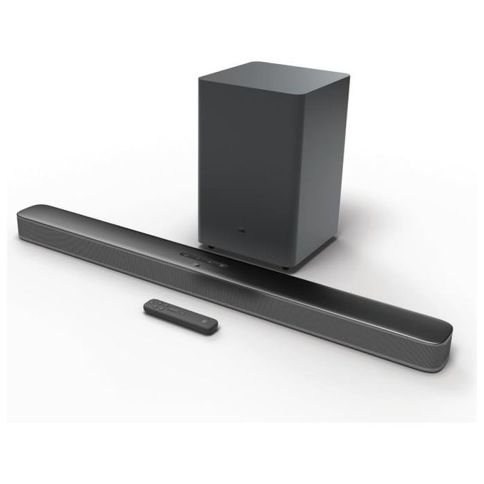 JBL BAR 2.1 Deep Bass MK2 Soundbar a 2.1 Canali per TV e Subwoofer Wireless Altoparlante con Telecomando 300 Watt Nero