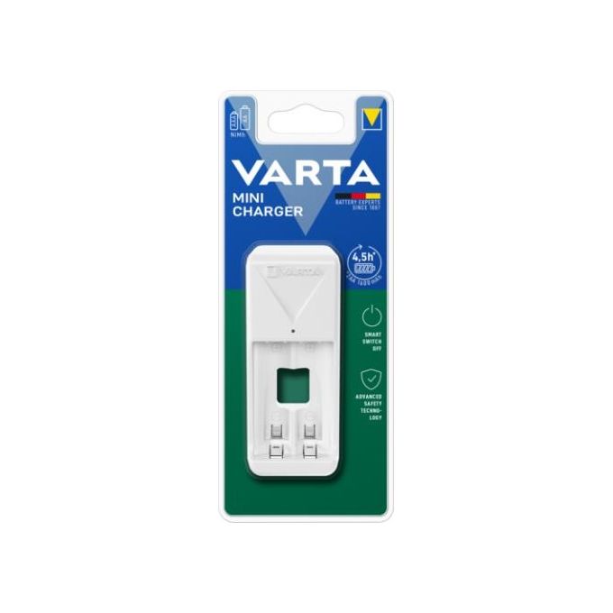 Varta Caricabatterie e Batterie Varta Mini Charger 2xAAA Bianco