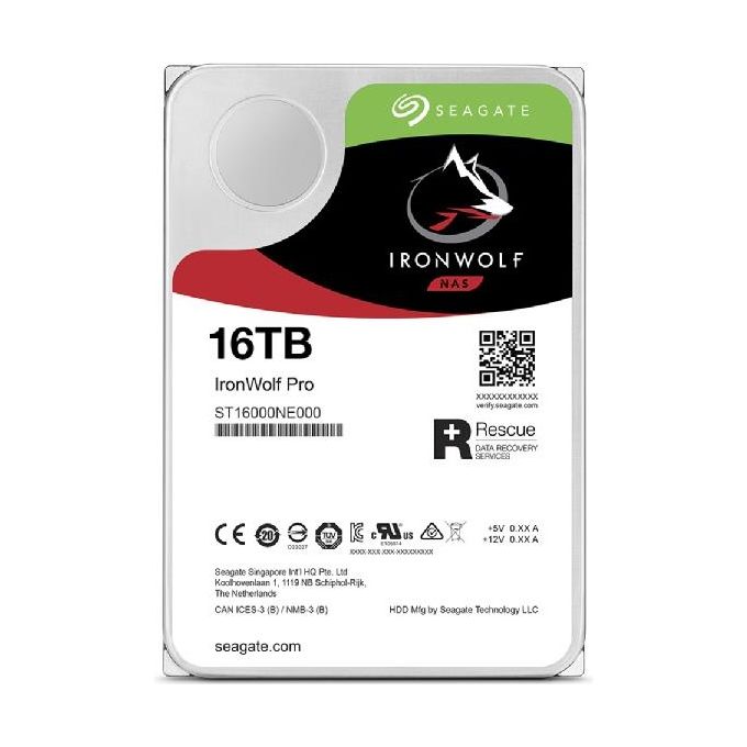 Seagate IronWolf Pro ST16000NT001 Disco Rigido Interno 3.5'' 16000Gb