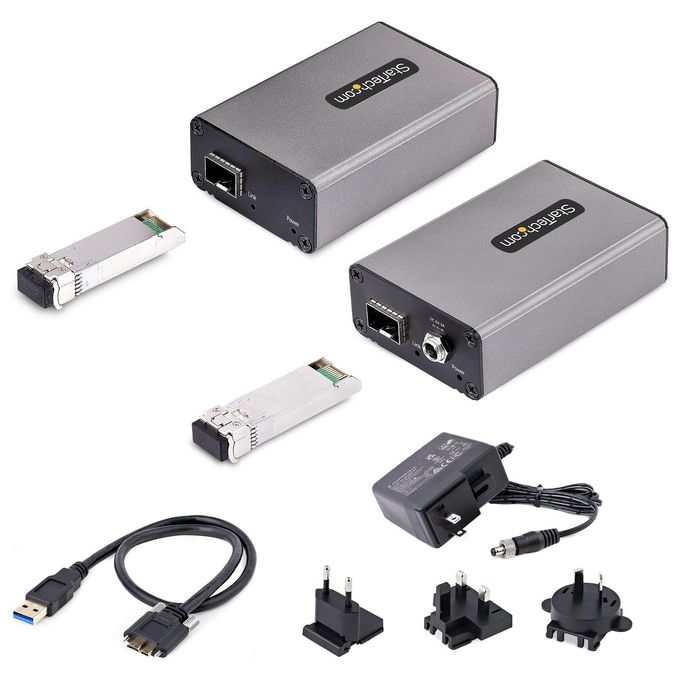 Startech.com Extender Usb 3.0 a 2 Porte su Fibra Multimodale Om3 - Lc-lc - Hub 2x Usb-a 5gbps