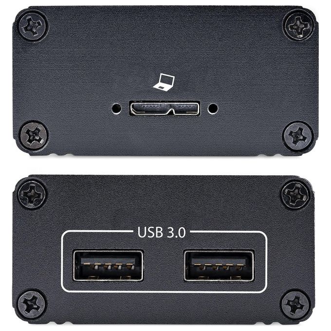 Startech.com Extender Usb 3.0 a 2 Porte su Fibra Multimodale Om3 - Lc-lc - Hub 2x Usb-a 5gbps