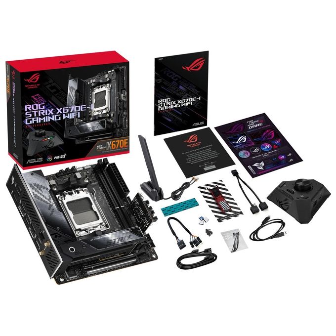 ASUS ROG STRIX X670E-I Scheda Madre Gaming mini ITX AM5 DDR5 Wi-Fi 6E PCIe 5.0