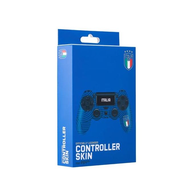 Qubick Cover Gamepad per PlayStation 4 FIGC Italia Blue