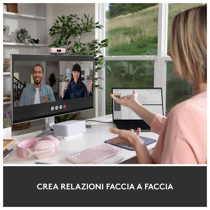 Logitech Brio 500 Webcam 4Mp 1920x1080 Pixel Usb-c Bianco