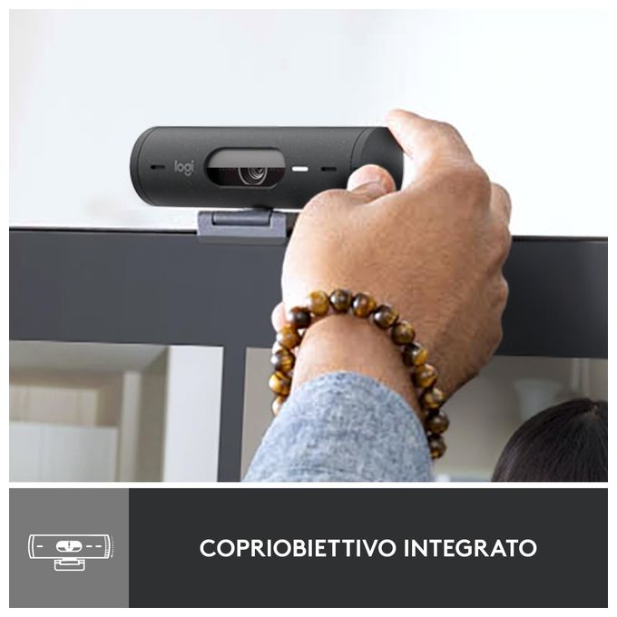 Logitech Brio 500 Webcam 4Mp 1920x1080 Pixel Usb-c Grafite