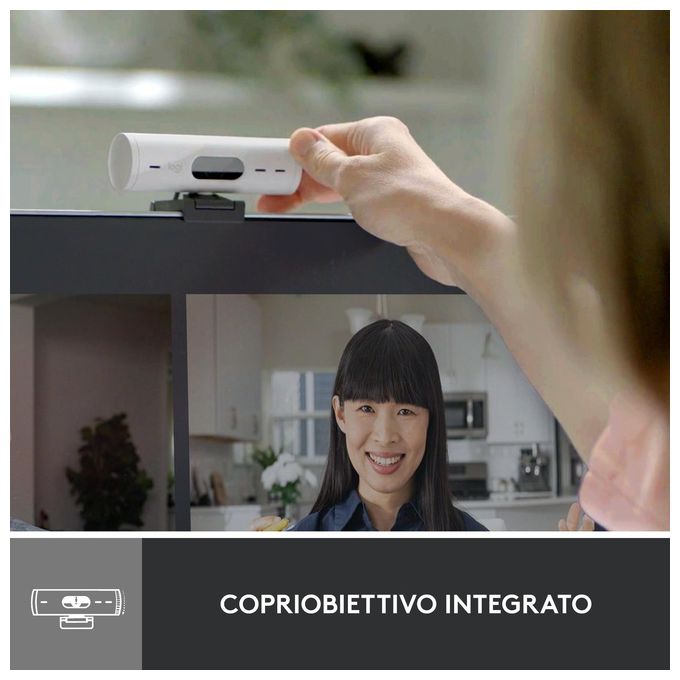 Logitech Brio 500 Webcam 4Mp 1920x1080 Pixel Usb-c Bianco